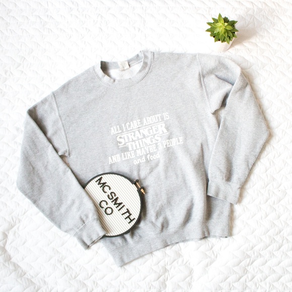 Stranger Things Tops - ✨Stranger Things Gray Graphic Crewneck Sweatshirt